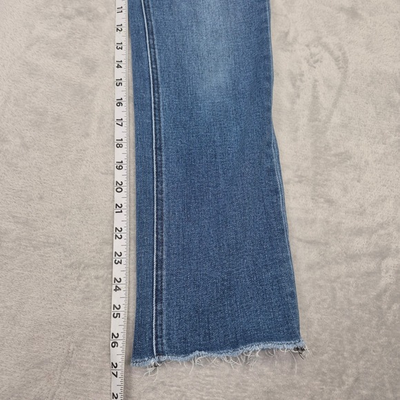 Flying Monkey 25 High Rise Straight Leg Distressed Raw Hem Jeans F4386 Stretch - Picture 3 of 8